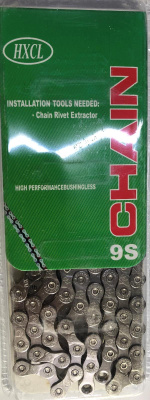 Цепь велосипедная (быстрое звено)   9S (H90 1/2" * 11/128" 116L) 