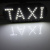 Знак-табло TAXI на стекло овал, 45 диодов 12-24V, белое свечение