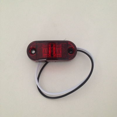 Фонарь габаритный 12/24V  2 LED овал , красный SQ-C-044, шт.