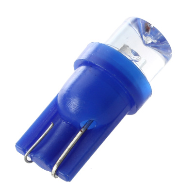 Светодиод T10 12V BLUE конус  W2,1*9,5D (Маяк) (12T10-BLUE CONE)