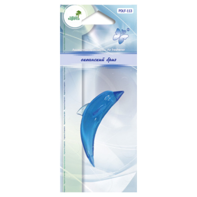 Ароматизатор подвесной гелевый игрушка Дельфин Океанский бриз PDLF-113  (1/20)