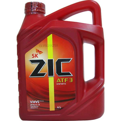 Масло трансмиссионное AКПП ZIC ATF-3,  4L   (1/4)