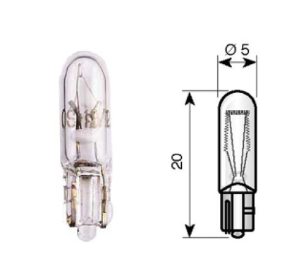 Лампа б/ц 24V  1.2W  W2 *4,6d W1.2W  Маяк  (62412Бц/ 82412Бц)  (1/100)