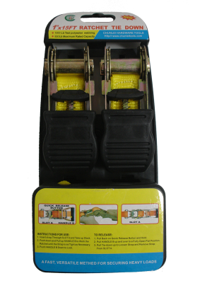 Стяжка груза с храповым механизмом 25мм,  5м, (2 шт.) блистер, к-т