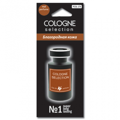 Ароматизатор подвесной пластина COLOGNE Selection Благородная кожа PCOL-179   (1/600)