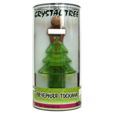 Ароматизатор подвесной жидкий Елочка Crystal Tree Вечерняя тоскана, 5мл  HCT- 163 (1/40)