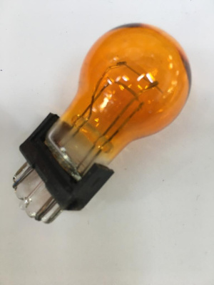 Лампа б/ц 12V 21W/5W Orange W2.5*16d, под тонкое гнездо (61157 Or ) (уп10/100 шт) двухконтактная