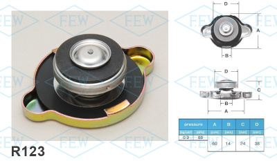 Крышка радиатора R123 (0.9 kg/cm2) HKT C21 