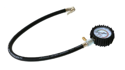 Манометр шин грузовой стрелочный, круглый корпус, со шлангом (12 атм)