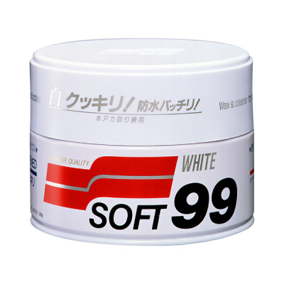 Полироль кузова защитный Soft Wax WHITE для светлых, 300 гр, банка, SOFT 99 (Япония) 00020