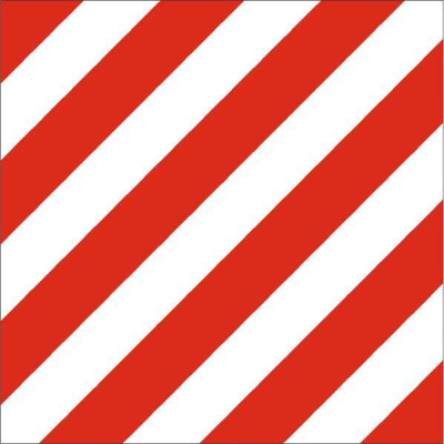 Наклейка Крупногабаритный ГРУЗ, квадрат 400*400 мм, красно-белый, наружная  SKYWAY S08101020