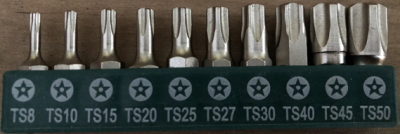 Биты пятилучевые TORX с центральным отверстием (10 предметов), к-т   818114 TStop 