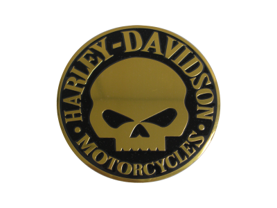 Шильдик металлопластик HARLEY DAVIDSON круглая золото