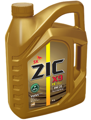Масло моторное ZIC X9 0w20 FE SP,  4л   (1/4) синт