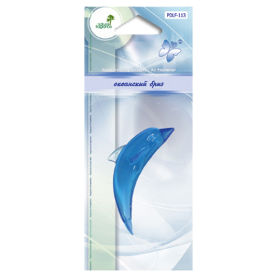 Ароматизатор подвесной гелевый игрушка Дельфин Океанский бриз PDLF-113  (1/20)