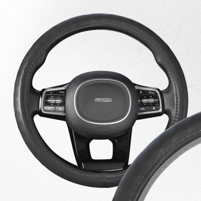 Оплетка экокожа Top-10 M (37-39 см) Серая  S01102495  SKYWAY 