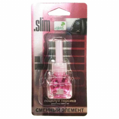 Ароматизатор на дефлектор жидкий SLIM (Сменный блок) Поцелуй персика (8 мл.) SMRFL- 184