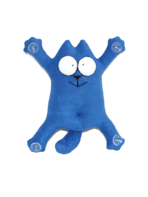 Игрушка в машину на присосках Кот Snoogy, 23*27см, синий