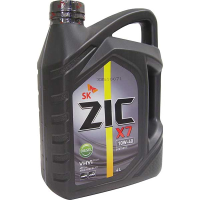 Масло моторное ZIC X7 Diesel 10w40 CI-4/SL (E7,A3/B3, A3/B4), 4л  (синтетика) (1/4)