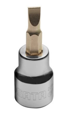 Наконечник 3/8" L48 мм со вставкой шлиц SL 6.5мм   22502 SATA (1/6)