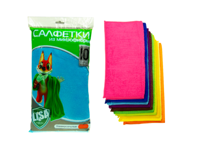 Салфетка Микрофибра 30*30см  (10шт ), к-т  (1/50) Li-Sa 44144