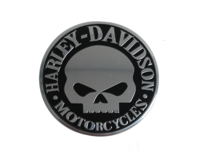 Шильдик металлопластик HARLEY DAVIDSON круглая  хром 