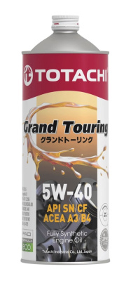 Масло моторное TOTACHI GrandTouring SN/CF 5W40 ( 1 л.) синт бенз PAO (уп.12 шт.)