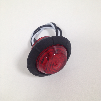 Фонарь габаритный 12/24V  6 SMD круглый D4 см водонепроницаемый, красный , шт.
