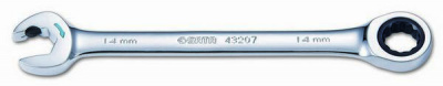 43207/ 43610  SATA  Ключ рожково-накидной  с храповиком 14 мм