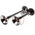 Сигнал воздушный 12/ 24V 2 рожка, L 220/290мм,120dB, компрессор, хром  SKYWAY S07601019/ 65 (1/10)