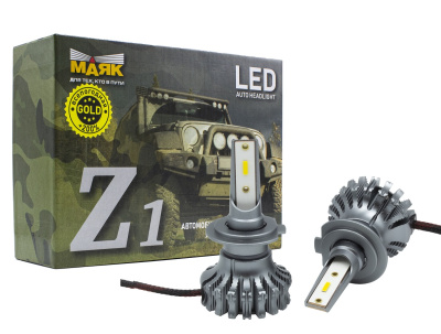 Лампа (LED аналог ксенона) H 7 9-30V 5000К 4000Lm PX26D WHITE (2шт), к-т  Маяк (Z1/9-30/H7)   