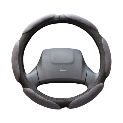 Оплетка перфокожа Sponge air, L (39-41 см) Серая, 6 подушечек замша Серая SKYWAY S01101061 (1/25)