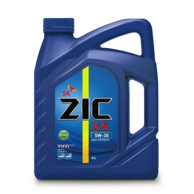 Масло моторное ZIC X5 Diesel  5w30 CI-4,  4L (уп 4 шт) п/синт диз