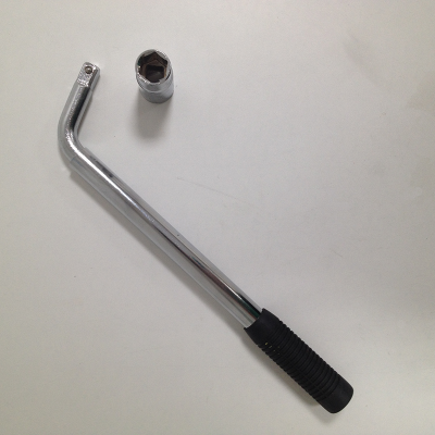 Ключ балонный Г-образный телескопический 21мм/19мм, с резиновой ручкой