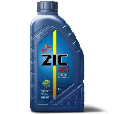 Масло моторное ZIC X5 Diesel  5w30 CI-4,  1L (уп 12 шт )  п/синт диз