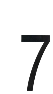 Наклейка-дубль номерного знака ЦИФРА 7  (11.5*20 см) наружная, регион 