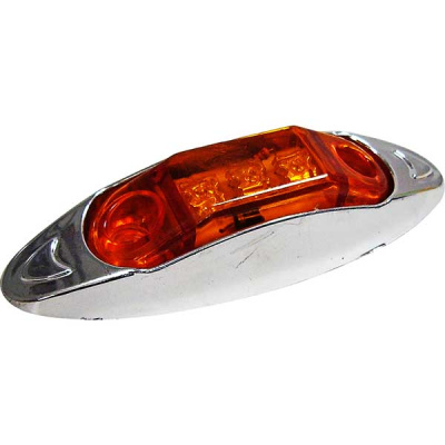 Фонарь габаритный 12/24V  3 LED , оранжевый , шт.