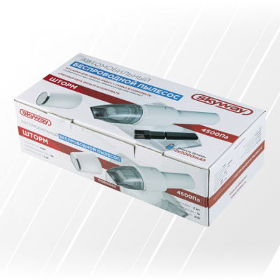 Пылесос SKYWAY ШТОРМ 4500Па 60W 7,4V беспроводной с крышкой 2 насадки в сумке