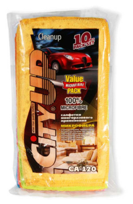 Салфетка Микрофибра 30*30см (CA-120) Clean Up Универсальные (10шт), к-т  CityUp   (1/40)