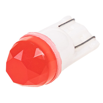 Светодиод T10 12V RED  1SMD диод (керамика 3D) Красный SKYWAY S08201447, (к-т 2шт.)
