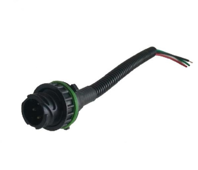 Разъем герметичный (AMP) с проводами, Розетка, 4 контакта, прямой