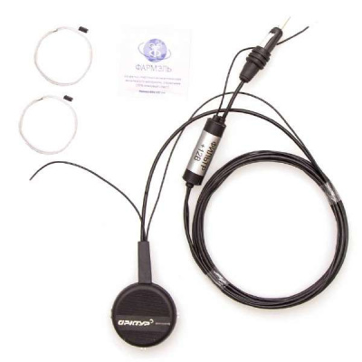 Антенна FM салонная активная, круглая, кабель 2м Черный АРКТУР SKYWAY S00203006 