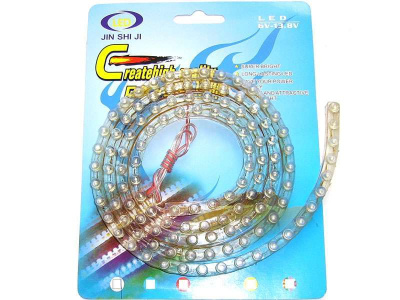 Светодиодная лента 12V,  90 см, 36 SMD диодов, черная основа, Белый свет  SKYWAY S03201006