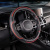 Оплетка экокожа комбинированная Combo-5, M (37-39 см), Черная, красная полоса SKYWAY S01102333