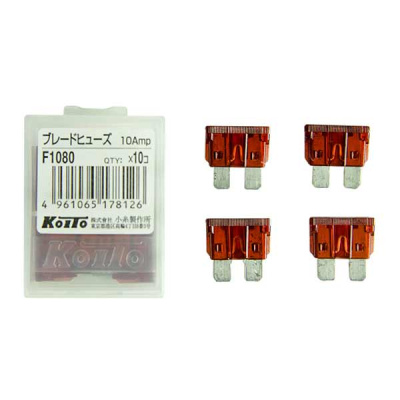 Предохранитель флажковый 10 А KOITO (F1080 ), шт  (уп 10 шт)