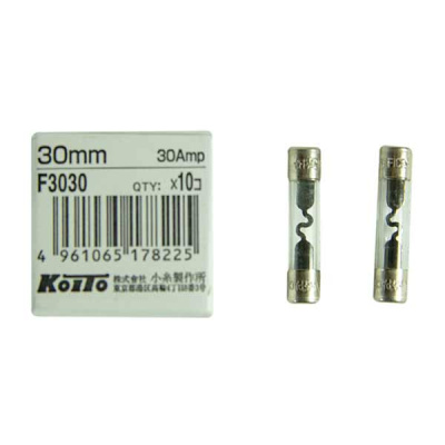 Предохранитель стеклянный 6*30мм, 30 А, шт.  KOITO (уп.10 шт.) F3030