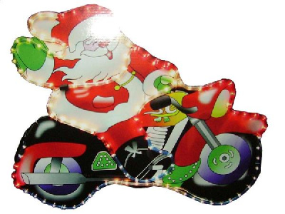 Светодиодный декор  Санта (на мотоцикле), 60см (мульти) (Маяк) EA-1101-snowmanmoto