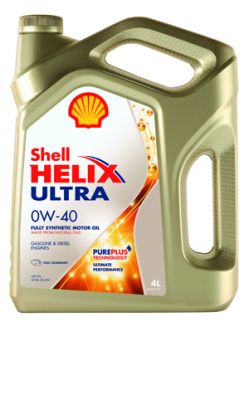 Масло моторное Shell Helix Ultra  0w40 SN, 4L (1/4) синтетика