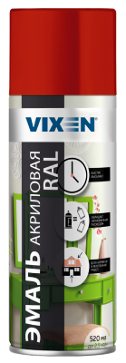 Краска-спрей эмаль Рубиново-красный (RAL 3003) акриловая, 520мл  VX33003 VIXEN (уп.6шт)