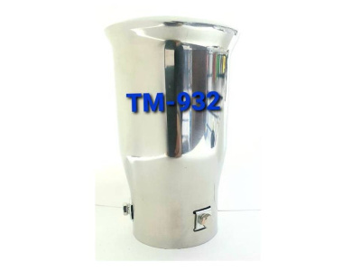 Насадка на глушитель d72D75 L165мм, прямой выход, округлый край  TM-932